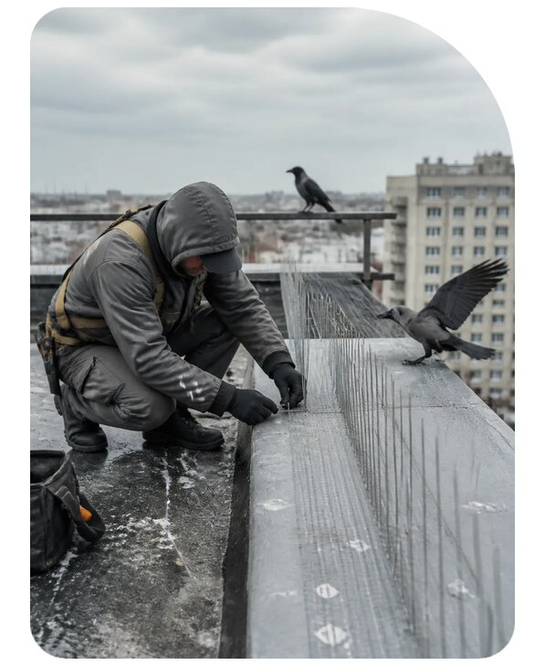 Защита от ворон под ключ в Чистополе по цене от 5120 р. | Сенат-Чст